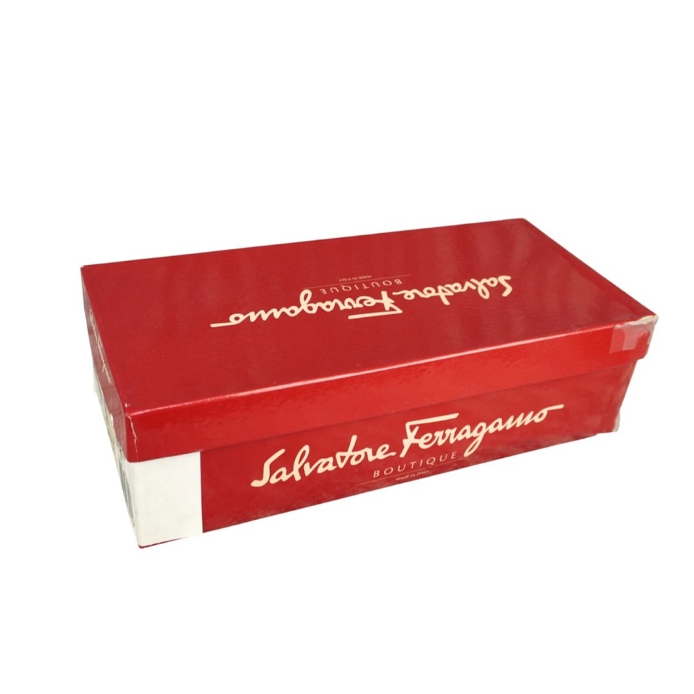 Salvatore Ferragamo Blue Patent Leather Vara Bow Heels Sz 9.5 A2 Made In Italy - Picture 13 of 15